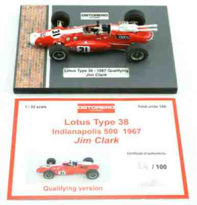 Ostorero Lotus Type 38 - Jim Clark - 1967 Indy 500 Quali. 1/32 Slot Car ODG 129