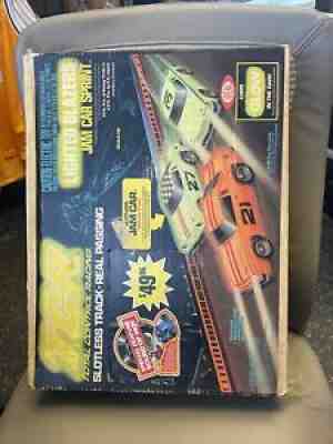 TCR IDEAL, TOTAL CONTROL RACING 1978 LIGHTED BLAZERS SLOTLESS RACE SET. NIB