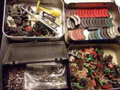 HUGE LOT SLOT CAR PARTS. MOSTLY VINTAGE AURORA. See all photos --used and NOS