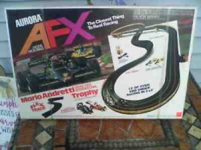 vintage 1979 aurora afx mario andretti grand prix slot car set sealed unopened
