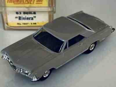 Vintage Aurora Thunderjet 500 1963 Buick Riviera HO Slot Car GRAY Orig Case!