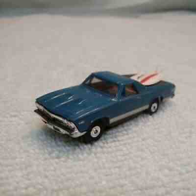 Rare Vintage Aurora Blue El Camino Tjet HO Slot Car Nice Cond