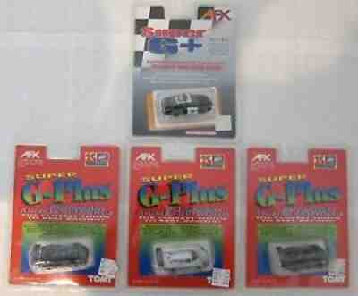 TOMY AFX SUPER G PLUS-4ea. MB 61, MB 63, CHP CAR-SEALED NEVER OPENED-FREE SHIP!