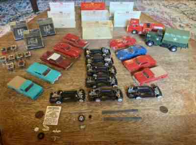 Vtg 1960s Ideal MOTORIFIC Slot Car Lot + Trucks MOTORS Parts CHASIS ++