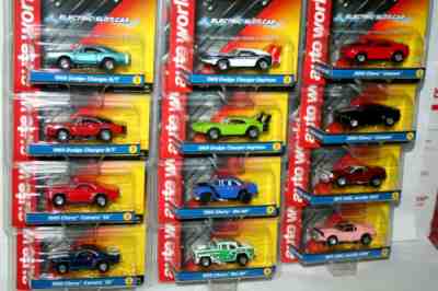Rare Auto World SC373 Rel 35 Xtraction HO Slot Cars 12 Car Set 55 Chevy Bel Air
