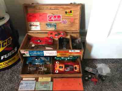 Huge Lot of 8 Pro-Racing 1/24 Slot Cars with Hoffman Box, Mura, Champion, Nutley