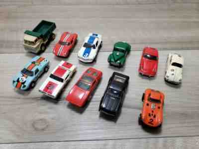 LOT vintage HO Slot Scale Cars Faller Aurora bettle Ford gt40 cheetah thunderjet