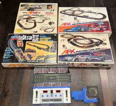 Huge Vintage Aurora AFX Race Tracks & Data Race Control Center Lot No Slot Cars