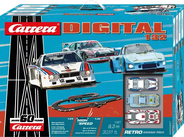Carrera DIGITAL 132 Retro Grand Prix Model No. 20030031 Porsche, Ford, Lancia