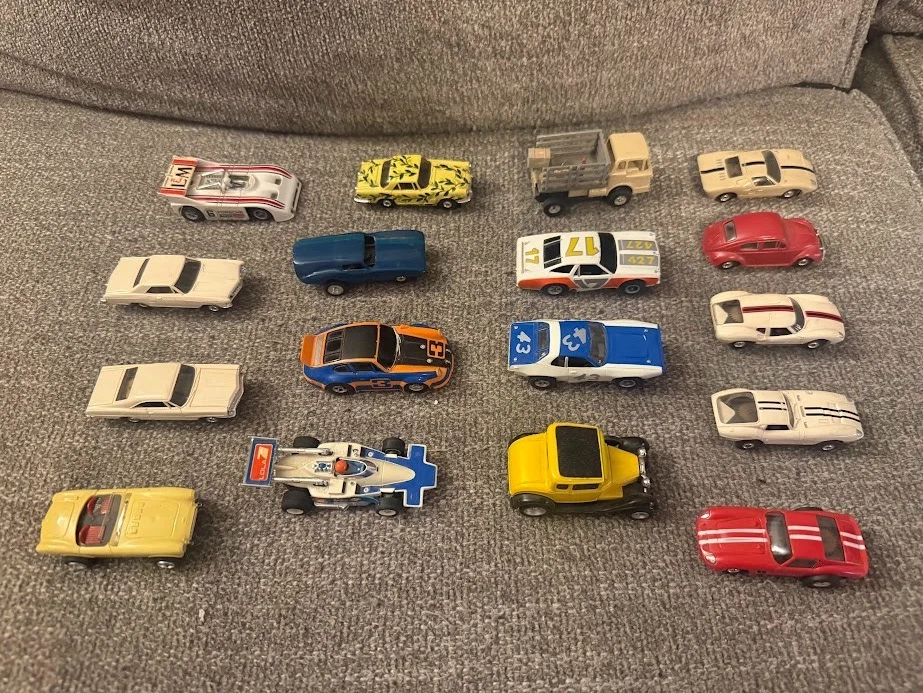 Lot of 17 Vintage Aurora Slot Cars TJet Rare 60s 70s Ford Truck Porsche Ferrari