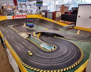 4 LANE Carrera Slot Car Track 1/24 Scale Layout with Tables and Timing System