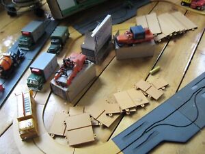 MOTORIFIC TRUCKS SLOT LOT  1960S IDEAL Tow Beverage Box Dump Army Fire Bodies @@