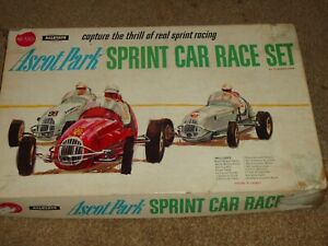 1/32 SEARS ALLSTATE STROMBECKER ASCOT PARK SPRINT CAR RACE SET 2 RUNNING MIDGETS