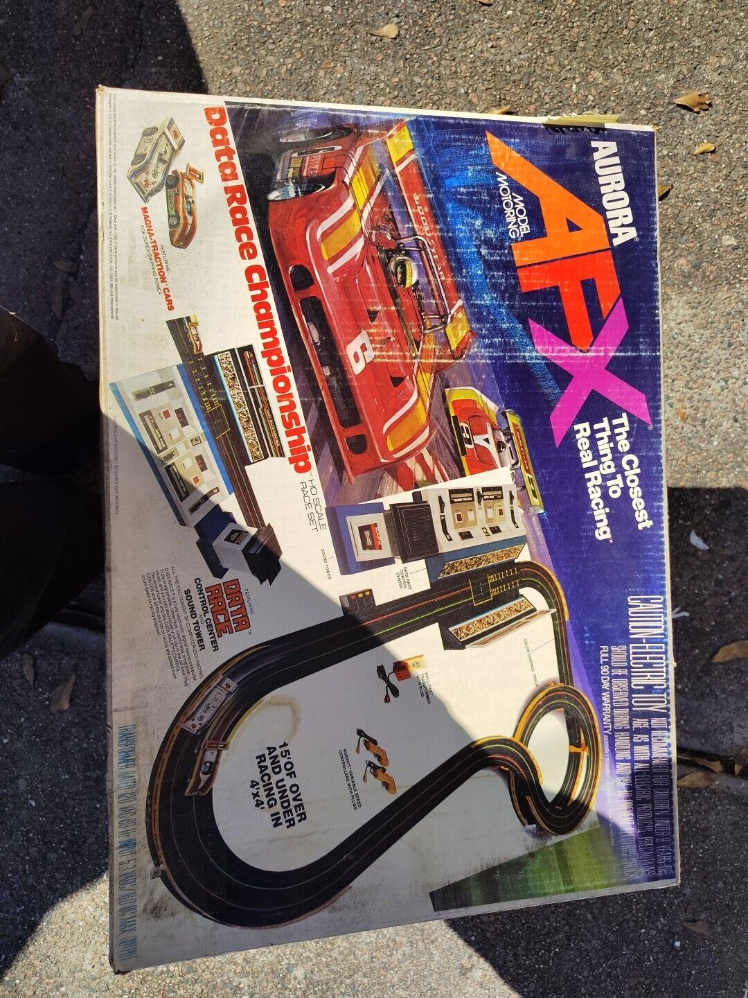 AURORA AFX DATA RACE CHAMPIONSHIP SLOT CAR SET 1979 HO BOXED WITH CARS