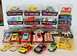 VTG HO 32-Slot Cars & 3-Track Bundle (Aurora '65/Tyco '71/Marchon '94) Tested