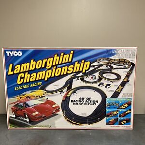 SEALED NOS 90S TYCO LAMBORGHINI CHAMPIONSHIP RACE TRACK SLOT CAR SET RARE Hobby