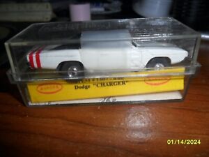 Aurora T-Jet HO White With black Top & red Stripes - Dodge Charger rare find