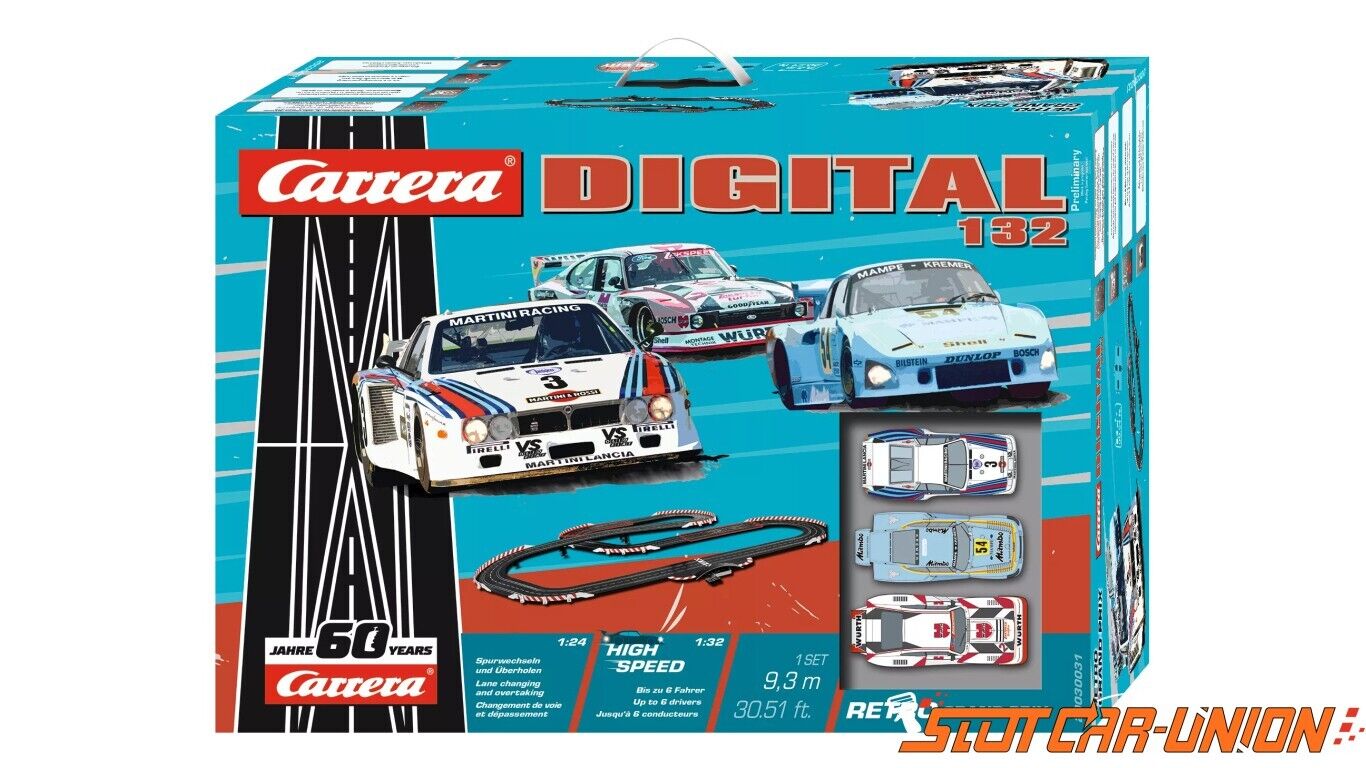 Carrera 1:32 DIGITAL 20030031 Retro Grand Prix Set - Lancia, Porche &Ford NEW
