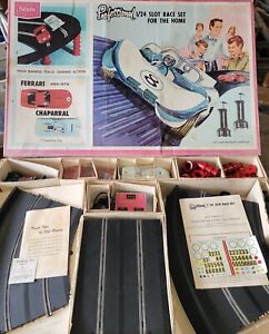 VINTAGE & RARE SEARS 1/24 SCALE PROFESSIONAL SLOT CAR SET  with Box