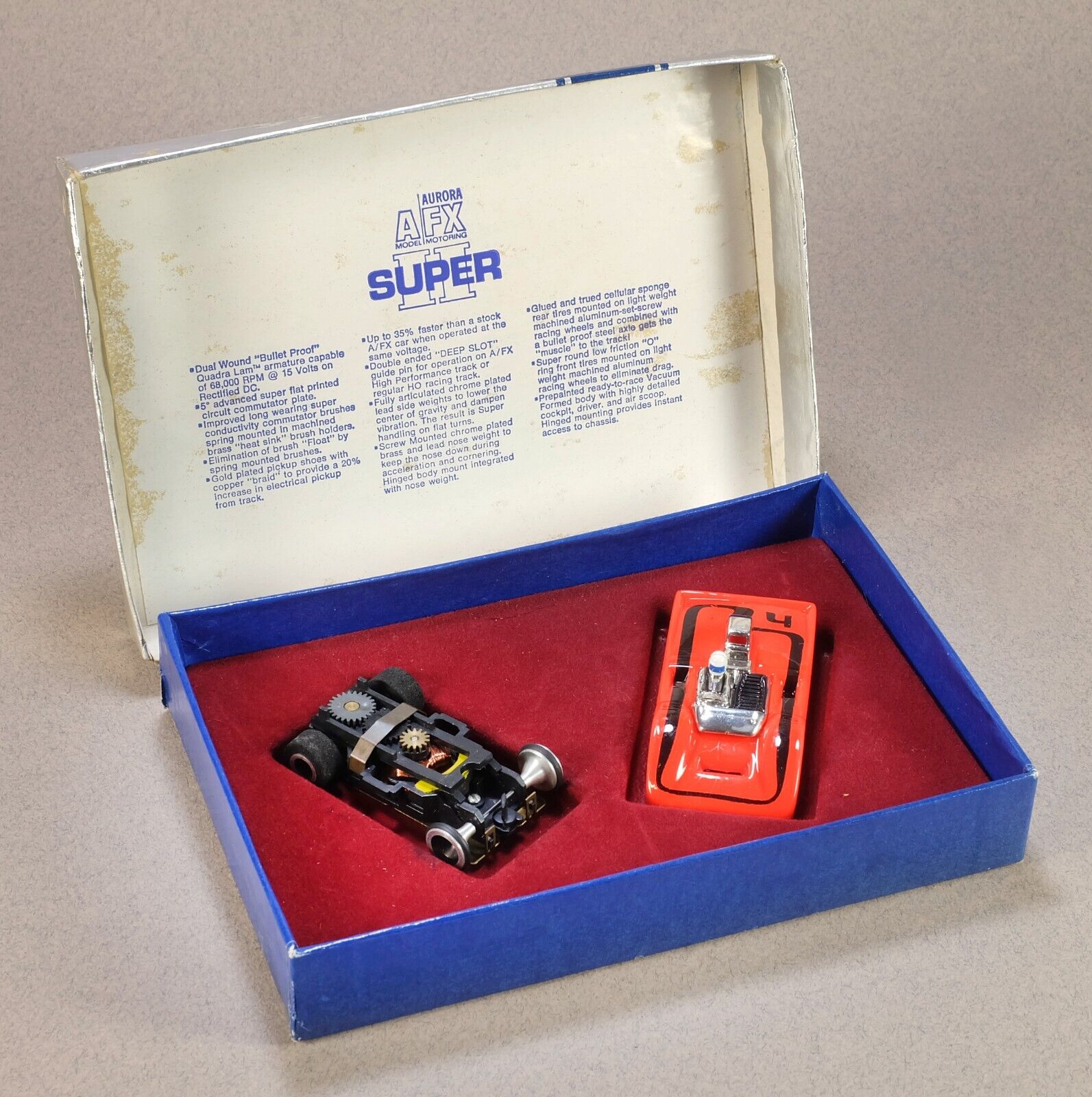 1972 Aurora AFX Super II Toy Slot Car in Original Box