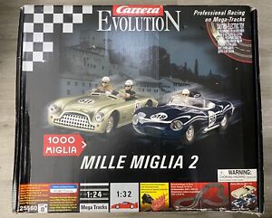 Carrera Evolution Mille Miglia 2 Rare 1/32 Scale Slot Car Set NEW OPEN BOX READ