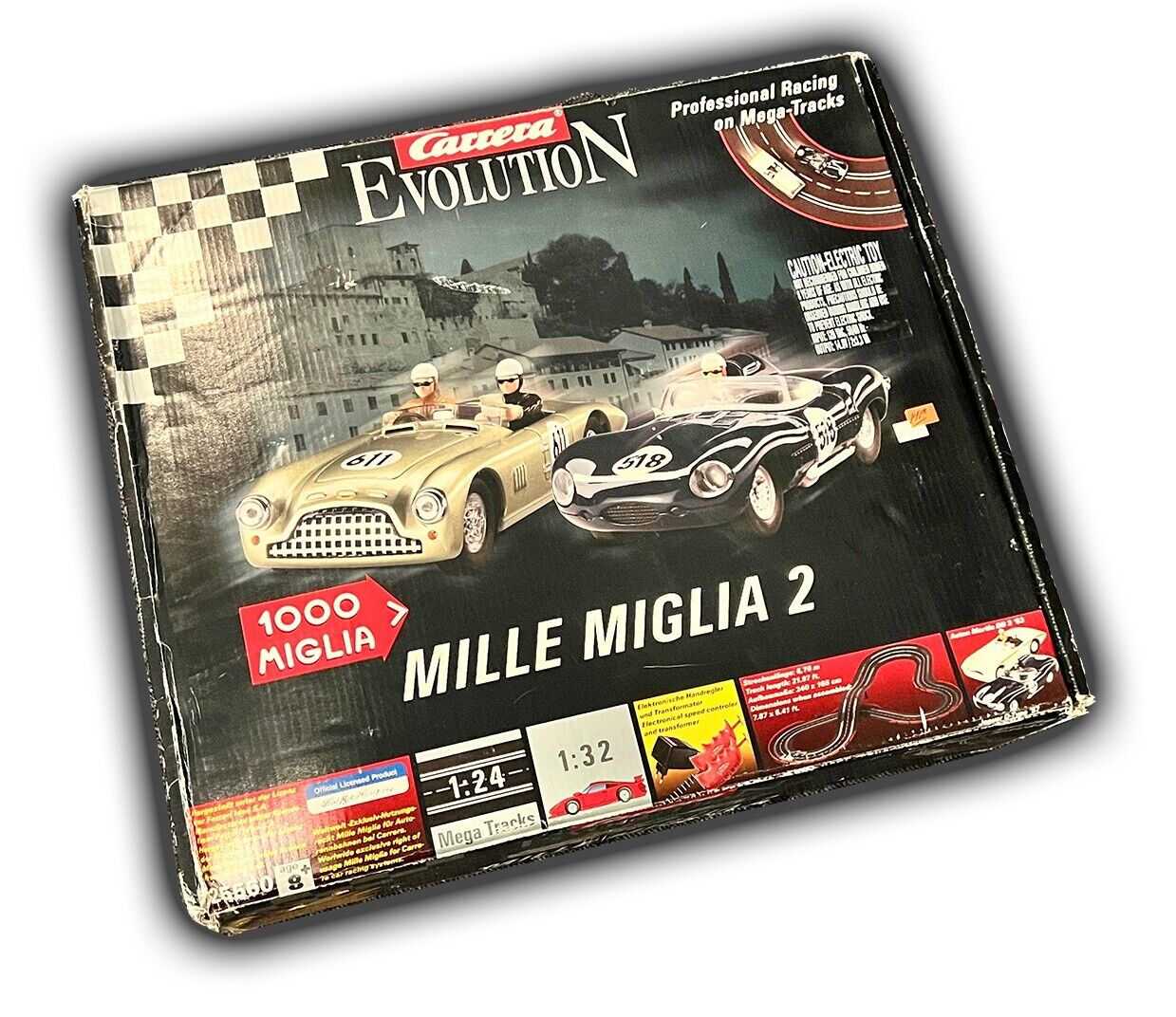 NEW PRICE CUT! Carrera Evolution Mille Miglia 2 Slot Car Set w/1950s Sports Cars