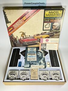 Vtg Aurora Model Motoring Thunder Jet 500 motor Set #1304 W/2 Cars #1356 & #1358