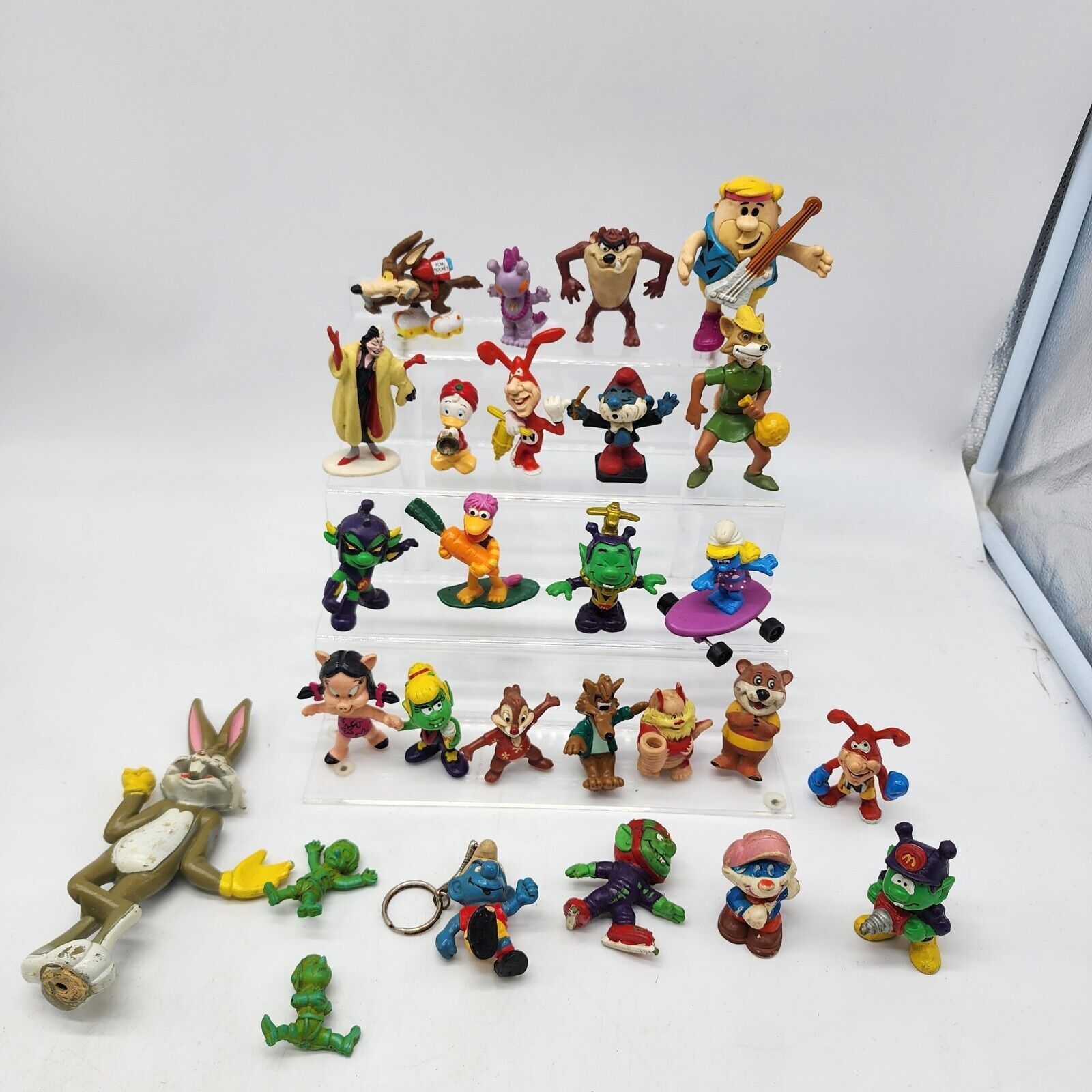Vintage Applause PVC Figures Lot of 27 Disney McDonalds Noid Looney Tunes Smurfs