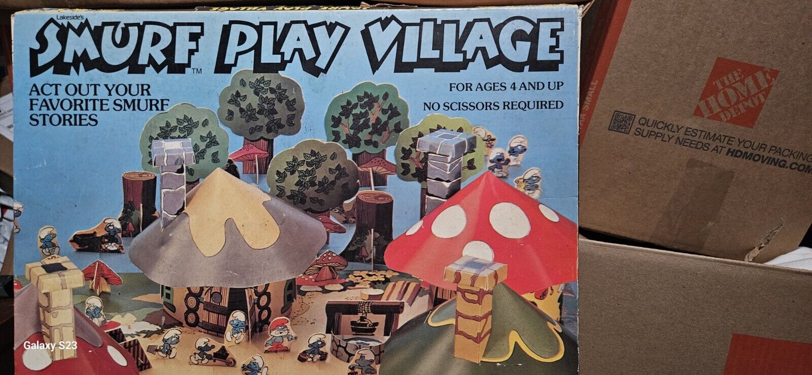 Vintage complete set 1981 Smurf Play Village 1980's