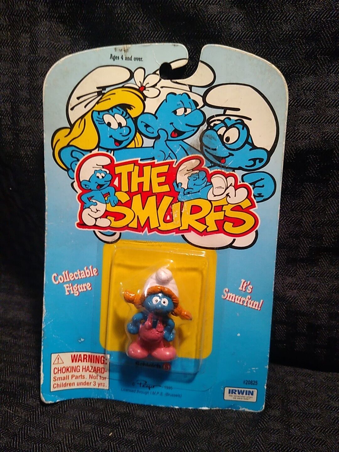 Smurfs 20825 Sassette Smurf girl 1995 Schleich Rare Vintage Figure Toy MOC
