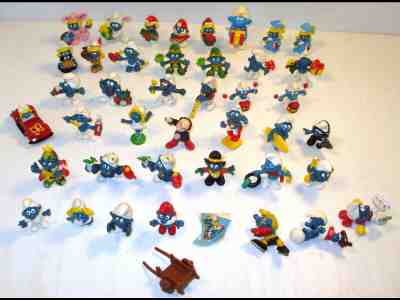 41 Vintage 1965-1983 Schleich Peyo PVC Smurf Figures W.Berrie Bully Germany More