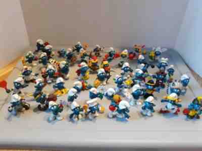 Lot of 48 Vintage Smurfs