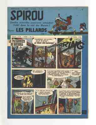 SPIROU #1071 - HIGH GRADE - 1st Appearance of The SMURFS - RARE - 1958