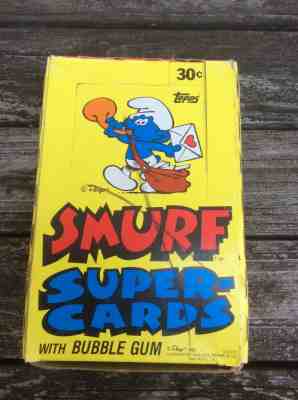 Smurf Super Cards Topps Trading Cards 24 Packs W/ Display Box