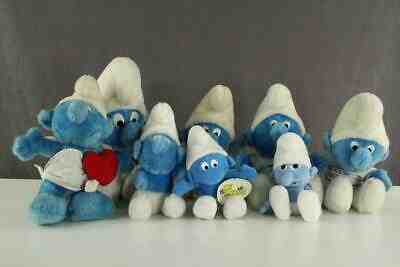 Vintage Bag Lot Mixed SMURF Peyo Collectibles Stuffed Plush Toys Wallace Berry