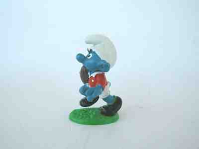 Super RARE Vintage Schleich Peyo Smurf  British Lions Rugby Figure 
