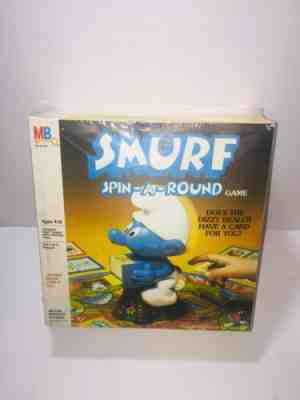 Vintage New 1983 Milton Bradley Peyo Smurf Spin-A-Round Game Sealed