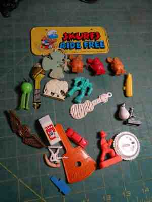 LOT Charms RAT FINK Gumball Cracker Jack Monkees Smurf toy plate