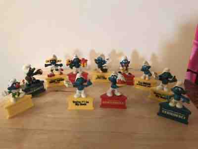 Smurf-A-Gram  Sockel  Lot of 3 Vintage Smurfs + 8 more
