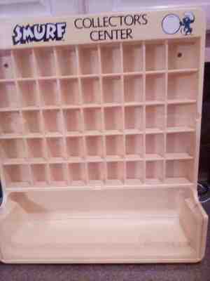 Smurf Collector's Center Store Display Case & 35 Vintage Smurfs - Some very rare