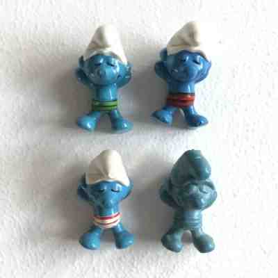 Rare HTF Vintage Smurf Smurfs Sunbathing Sunbather One Raw unpainted