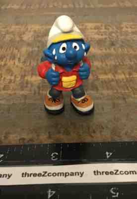 Smurf Hiker Hiking Backpacker Schleich Peyo Smurfs 2000 Rare