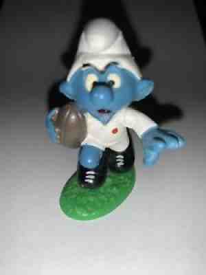 Smurfs 20065 Rugby Smurf England Vintage Stunning Condition Very Rare Item