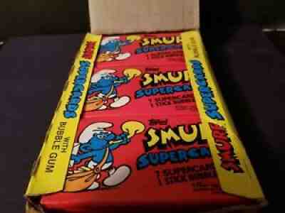 1982 TOPPS SMURF SUPER CARDS BOX OF 36 SEALED PACKS CHECK MY OTHER PACK LOTS