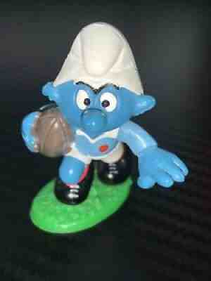 Smurfs 20065 Rugby Smurf France Vintage Stunning Condition Very Rare Item