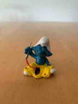 Smurfs 20063 Tailor Smurf Sewing Needle Portugal Vintage Figure PVC Toy Schleich