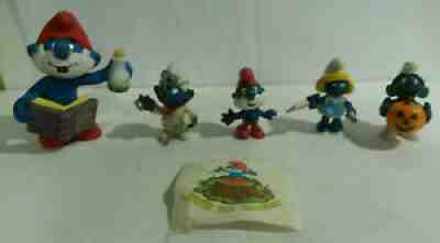 Smurfs 1980s Halloween Dr Nurse Papa Smurfette Schliech Peyo lot 6 Berrie