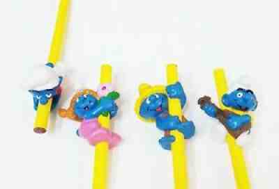 Smurfling Smurf PENCIL HUGGER TOPPER PVC Figure Sassette Papa Slouchy Nat NEW