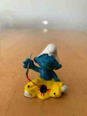 Smurfs 20063 Tailor Smurf Sewing Needle Portugal Vintage Figure PVC Toy Schleich