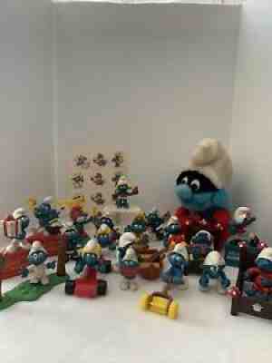 Vintage Smurfs Figures Figurines Smurf Schleich Peyo, 1965-1980s Peyo Toy Lot